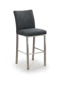 Biscaro - Stationary Stool with Upholstered Seat and Backrest by Trica - Stools Canada
