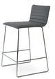Corona - Wire Full UPH Stool with Grey Leatherette Seat and Chrome Wire Base by BNT sohoConcept - Stools Canada