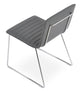 Corona - Wire Full UPH Chair with Grey Leatherette Seat and Chrome Wire Base by BNT sohoConcept - Stools Canada