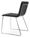 Corona - Wire Full UPH Chair with Black Leatherette Seat and Chrome Wire Base by BNT sohoConcept - Stools Canada