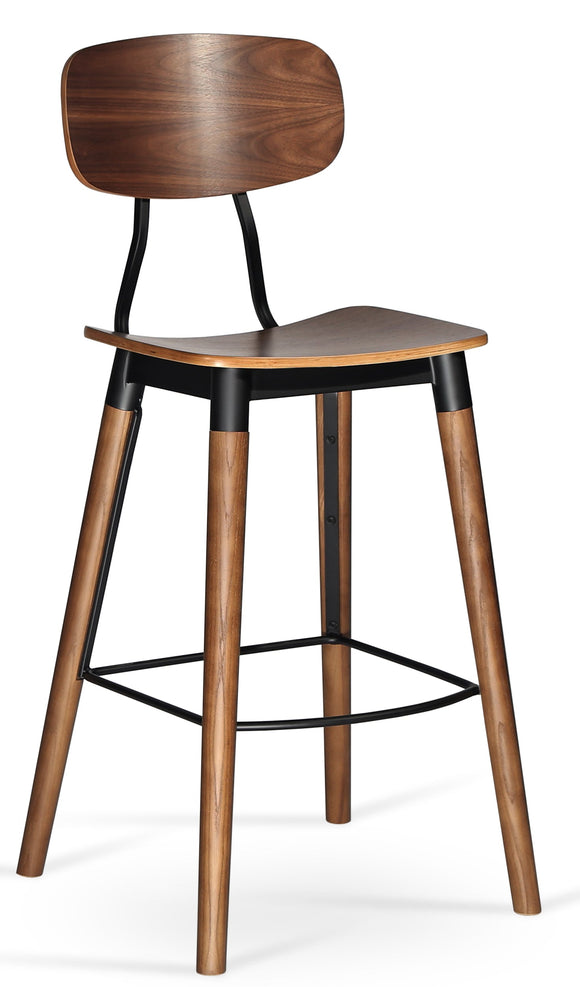 Esedra - Wood Stool with Walnut Finished Seat and Base by BNT sohoConcept - Stools Canada