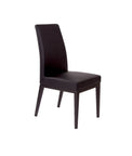 Erika – Stationary Chair with Faux Leather Black Seat and Backrest by Furnishings Mate – Matte Black Steel Frame - Stools Canada