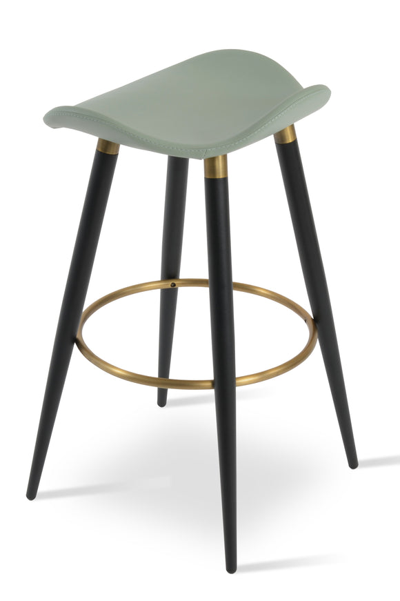 Falcon - Ana Stool with Mint PPM Seat and Black Steel Base by BNT sohoConcept - Stools Canada