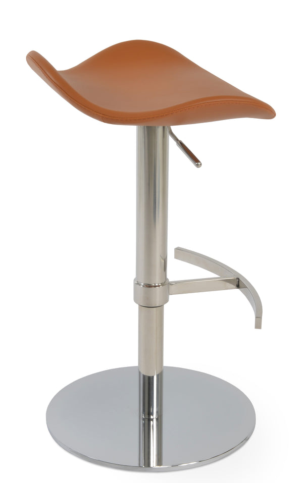 Falcon - Piston Stool with Caramel PPM Seat and Stainless Steel Base by BNT sohoConcept - Stools Canada