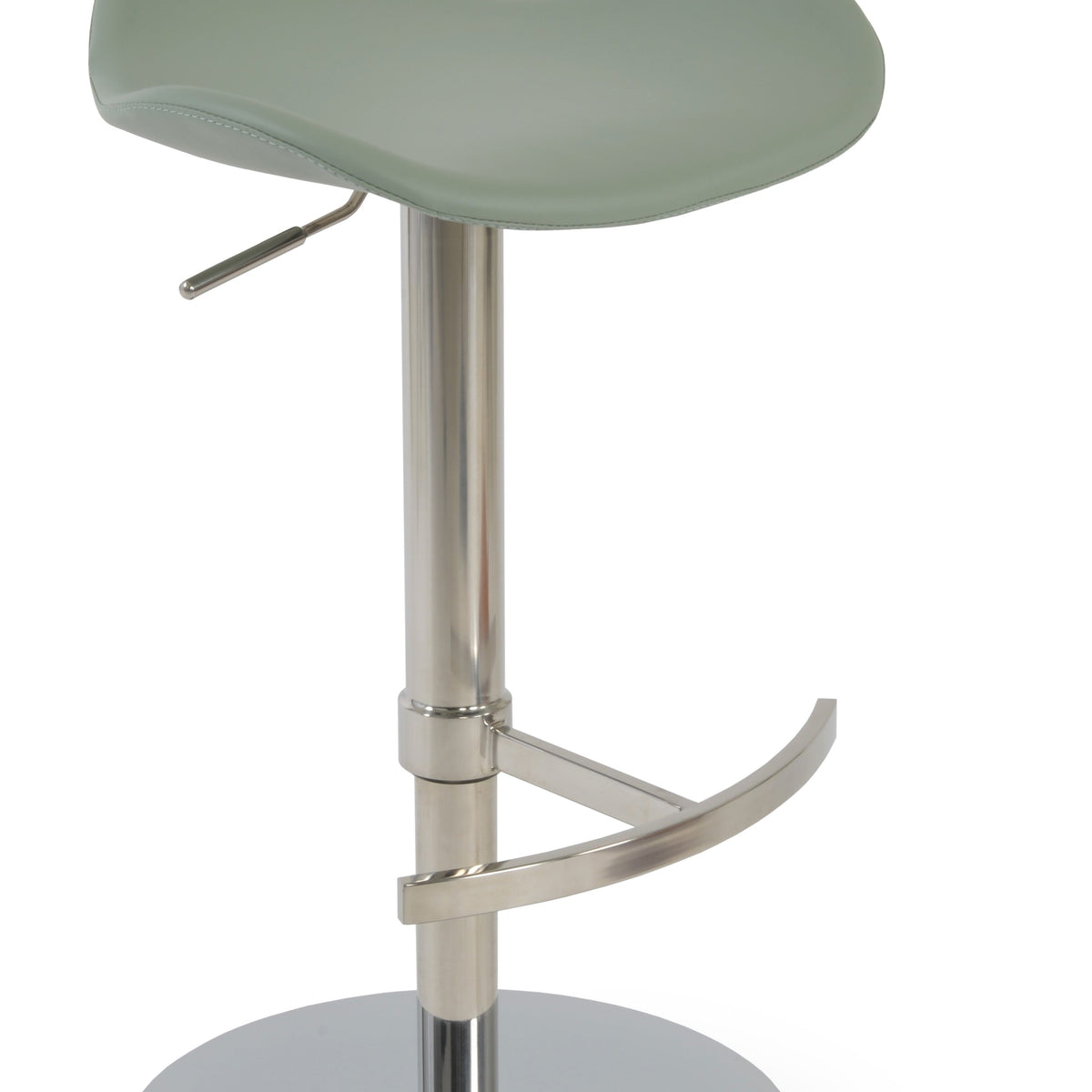 Falcon - Piston Stool with Mint PPM Seat and Stainless Steel Base by B ...