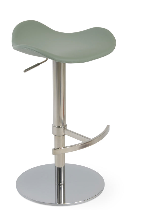 Falcon - Piston Stool with Mint PPM Seat and Stainless Steel Base by BNT sohoConcept - Stools Canada