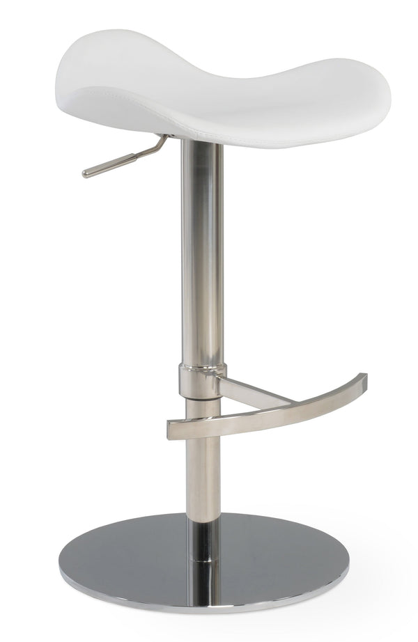 Falcon - Piston Stool with White PPM Seat and Stainless Steel Base by BNT sohoConcept - Stools Canada