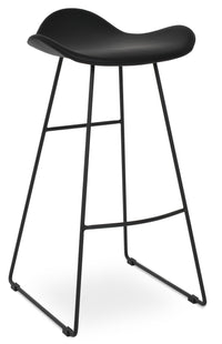 Falcon - Wire Stool with Black PPM Seat and Black Powdered Steel Base by BNT sohoConcept - Stools Canada
