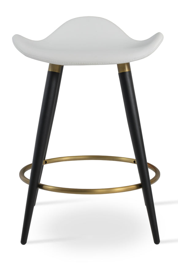 Falcon - Ana Stool with White PPM Seat and Black Steel Base by BNT sohoConcept - Stools Canada