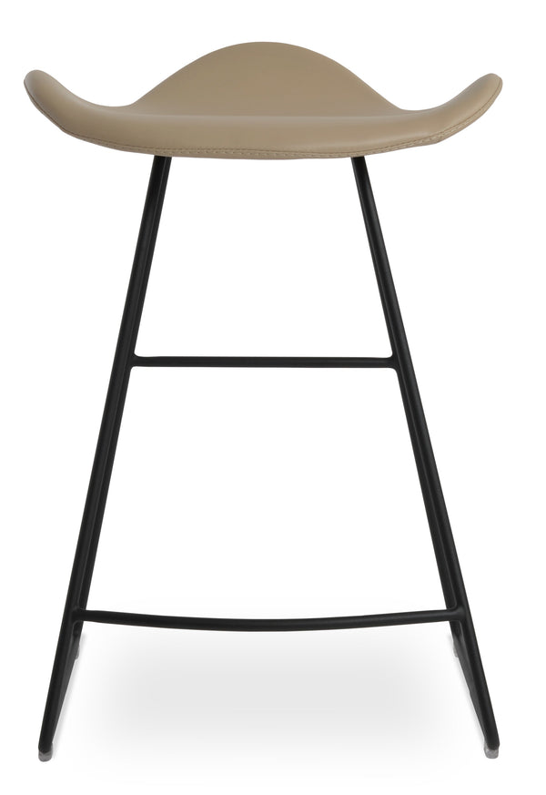 Falcon - Wire Stool with Wheat PPM Seat and Black Powdered Steel Base by BNT sohoConcept - Stools Canada