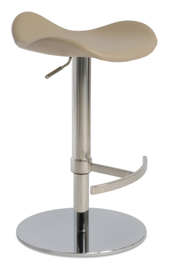 Falcon - Piston Stool with Wheat PPM Seat and Stainless Steel Base by BNT sohoConcept - Stools Canada