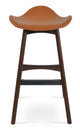Falcon - Wood Stool with Caramel PPM Seat and Beech Walnut Finished Wood Base by BNT sohoConcept - Stools Canada