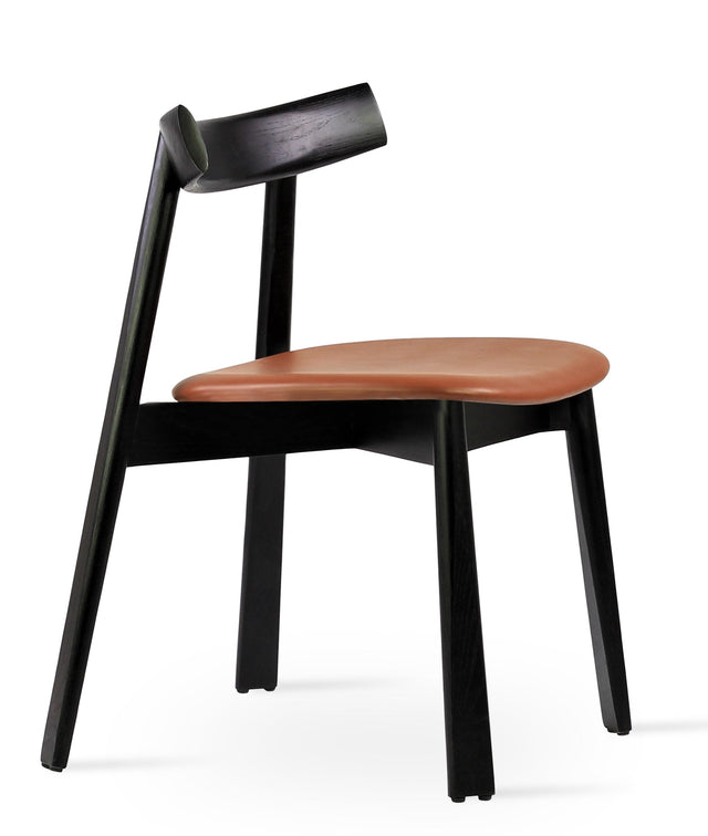 Florence - Dining Chair with Hazelnut PPM Seat and Black Finished Base by BNT sohoConcept - Stools Canada