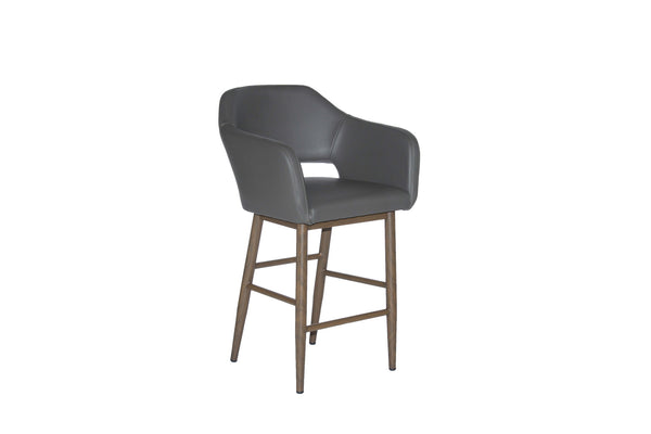 Friday Grey PU Counter stool profile 1