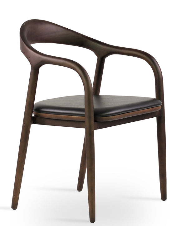 Infinity - Arm Chair with Black PPM Seat and Walnut Finished Base by BNT sohoConcept - Stools Canada