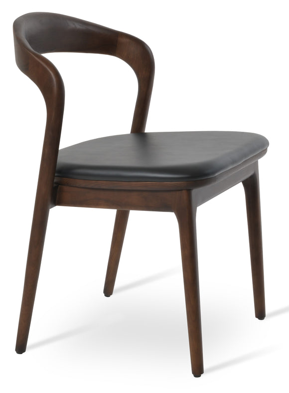 Infinity - Dining Chair with Black PPM Seat and Walnut Finished Base by BNT sohoConcept - Stools Canada