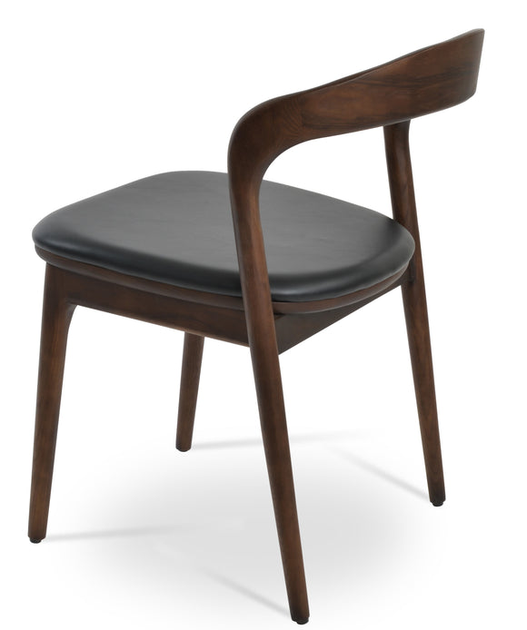 Infinity - Dining Chair with Black PPM Seat and Walnut Finished Base by BNT sohoConcept - Stools Canada