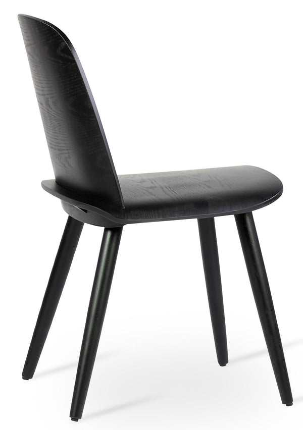Janelle - Dining Chair with Black Finished Seat and Black Finished Base by BNT sohoConcept - Stools Canada