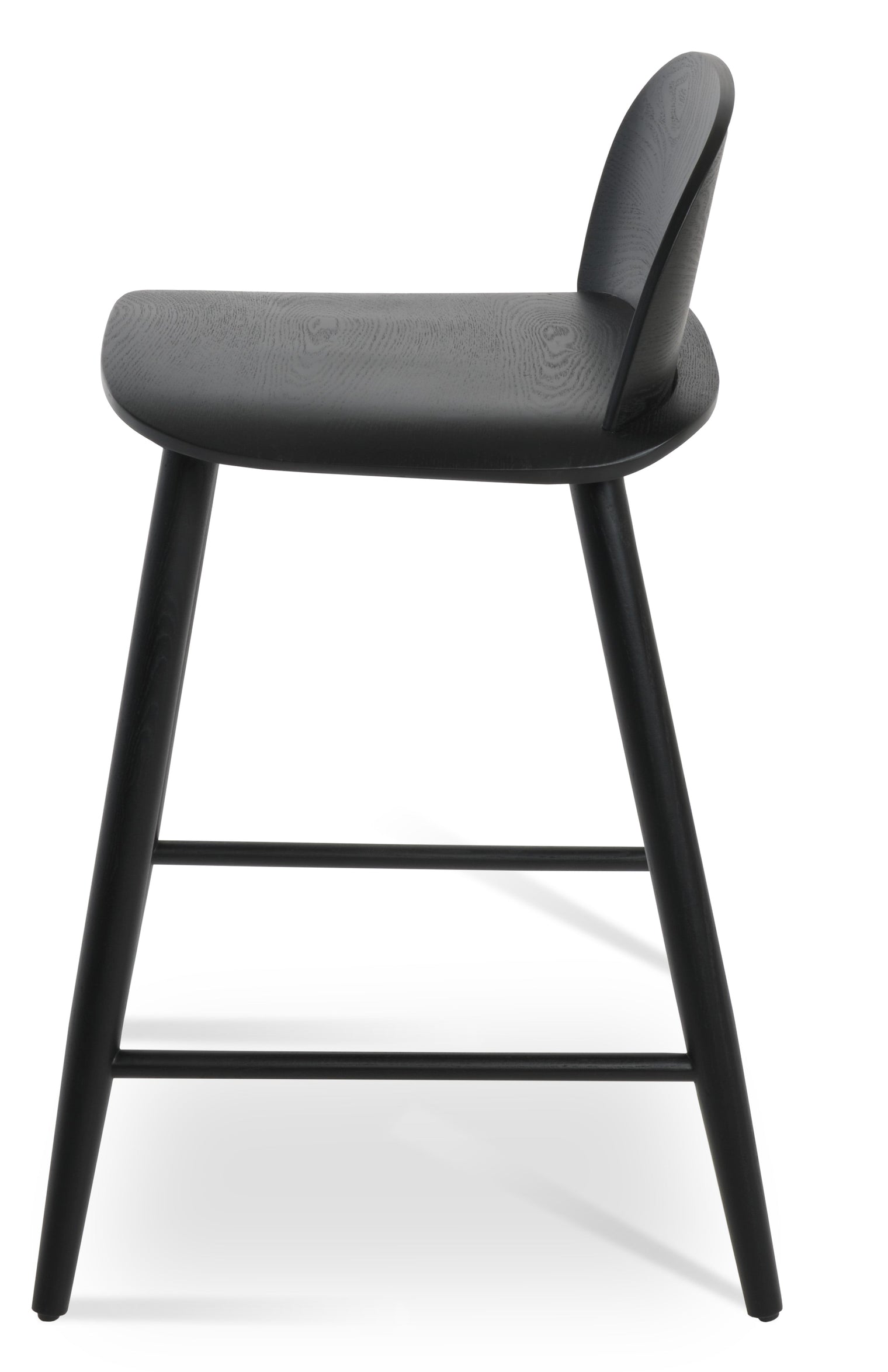 Janelle - Wood Stools with Black Finished Wood Seat and Base by BNT sohoConcept - Stools Canada