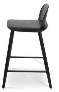Janelle - Wood Stools with Black Finished Wood Seat and Base by BNT sohoConcept - Stools Canada