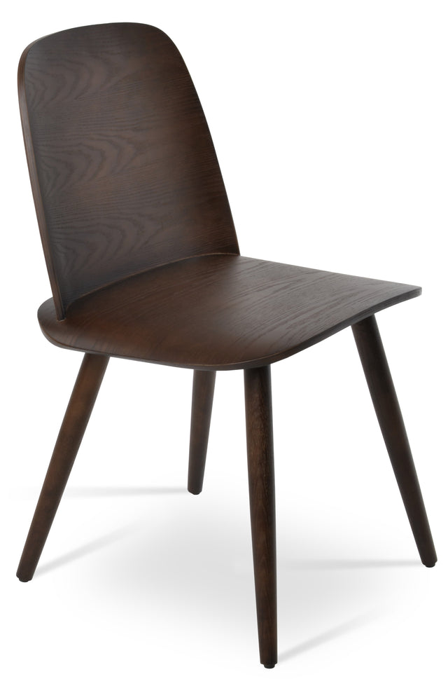 Janelle - Dining Chair with Walnut Finished Seat and Walnut Finished Base by BNT sohoConcept - Stools Canada