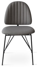Langham - Side Chair with Grey Camira Fabric Seat and Black Metal Base by BNT sohoConcept - Stools Canada