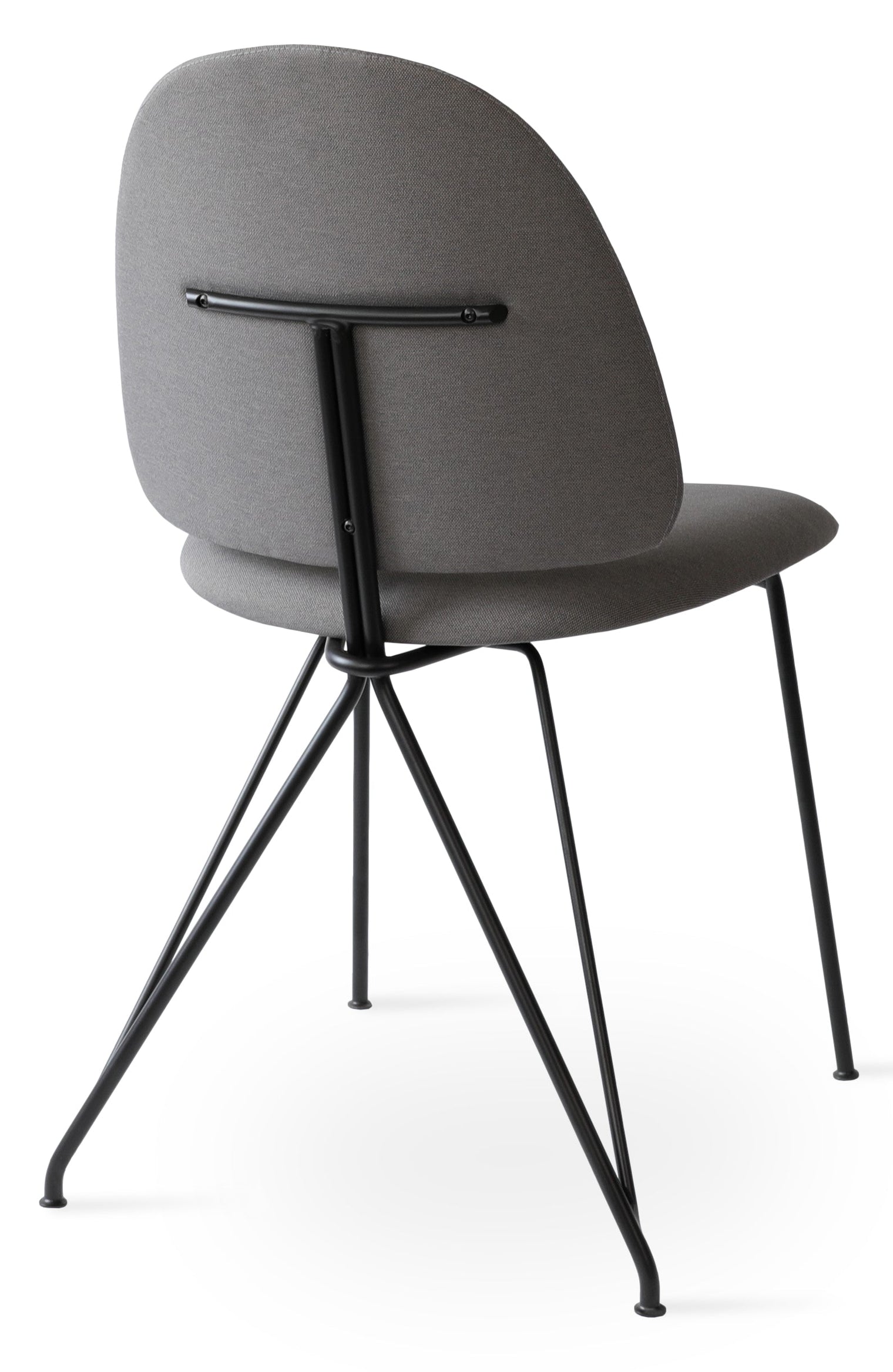 Langham - Side Chair with Grey Camira Fabric Seat and Black Metal Base by BNT sohoConcept - Stools Canada