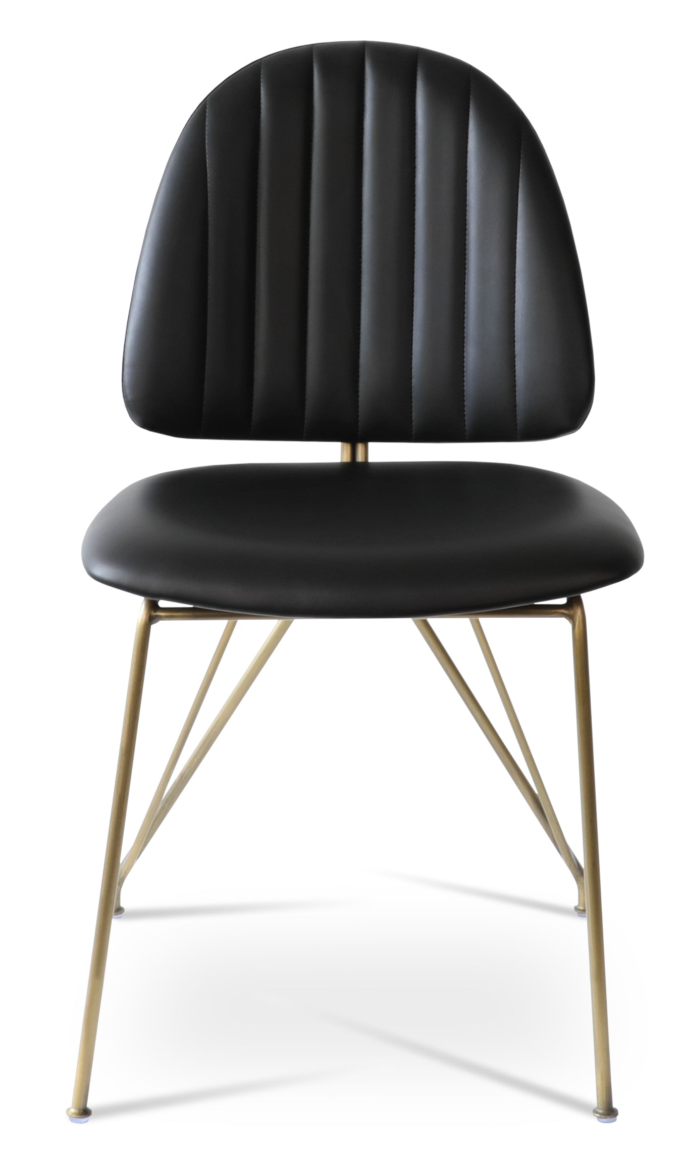 Langham - Side Chair with Black PPM Seat and Gold Brass Base by BNT sohoConcept - Stools Canada
