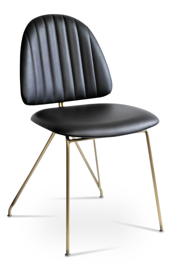 Langham - Side Chair with Black PPM Seat and Gold Brass Base by BNT sohoConcept - Stools Canada