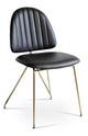 Langham - Side Chair with Black PPM Seat and Gold Brass Base by BNT sohoConcept - Stools Canada