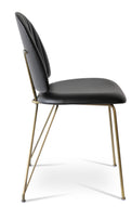 Langham - Side Chair with Black PPM Seat and Gold Brass Base by BNT sohoConcept - Stools Canada