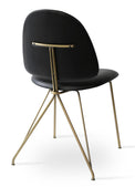Langham - Side Chair with Black PPM Seat and Gold Brass Base by BNT sohoConcept - Stools Canada
