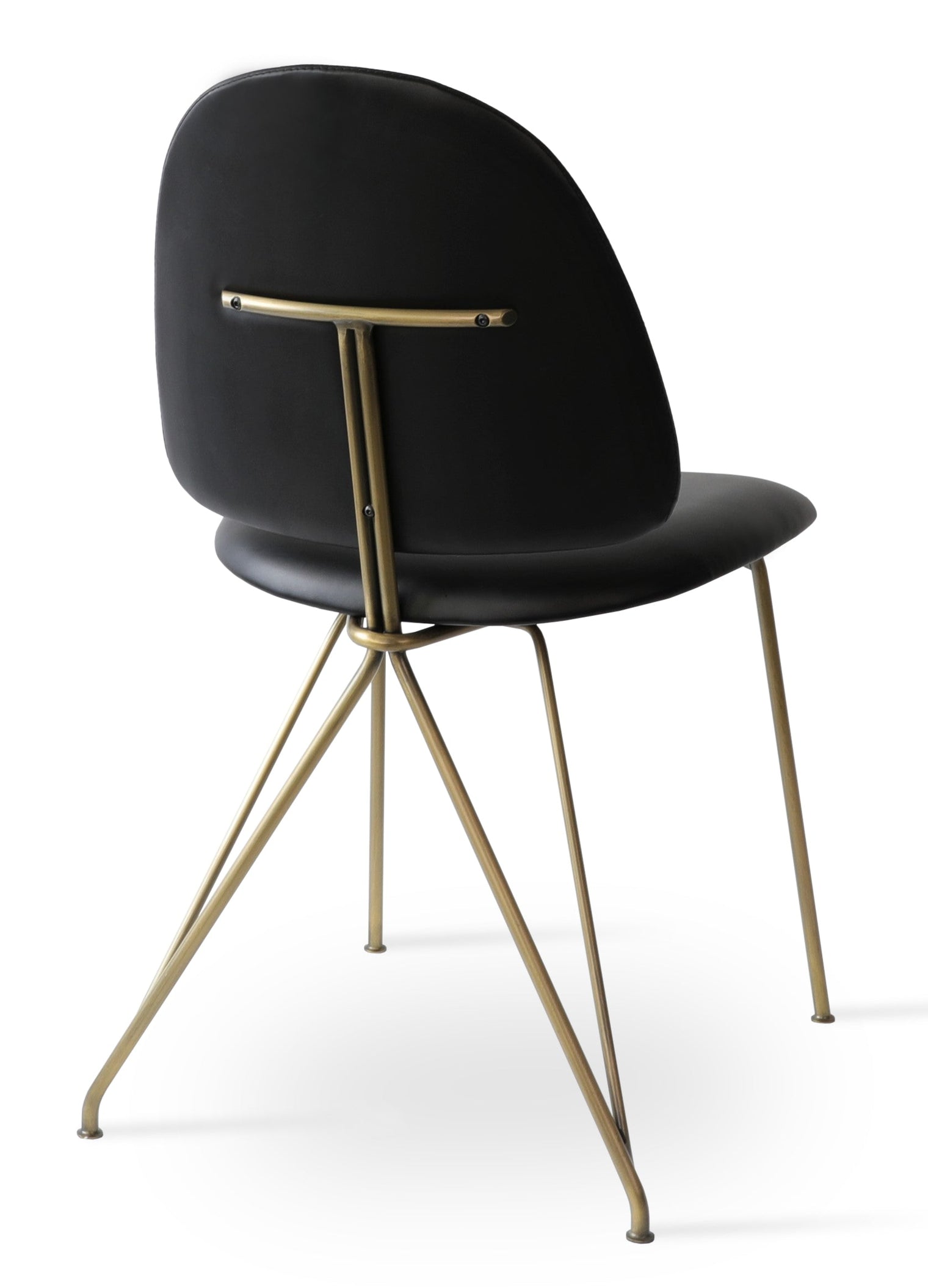 Langham - Side Chair with Black PPM Seat and Gold Brass Base by BNT sohoConcept - Stools Canada