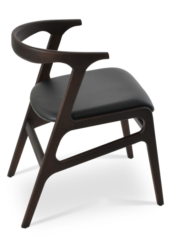 Morelato - Dining Chair with Black PPM Seat and Walnut Finished Base by BNT sohoConcept - Stools Canada