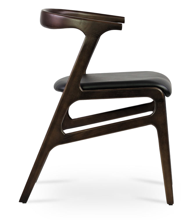 Morelato - Dining Chair with Black PPM Seat and Walnut Finished Base by BNT sohoConcept - Stools Canada