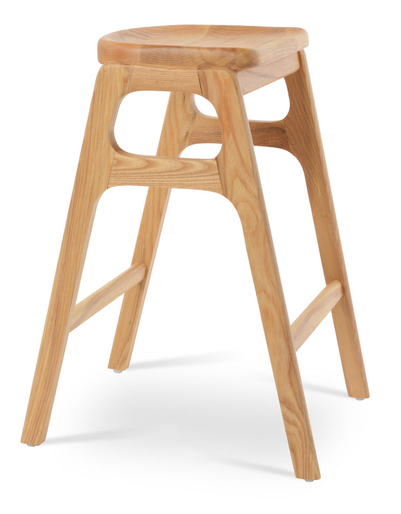 Nelson - Wood Stools with Natural Finished Wood Seat and Base by BNT sohoConcept - Stools Canada