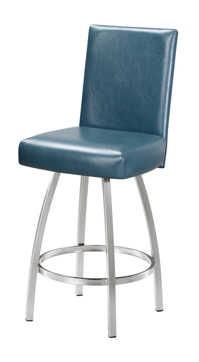Nicholas - Swivel Stool with Upholstered Seat and Backrest by Trica - Stools Canada
