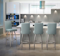 Nicholas - Swivel Stool with Upholstered Seat and Backrest by Trica - Stools Canada
