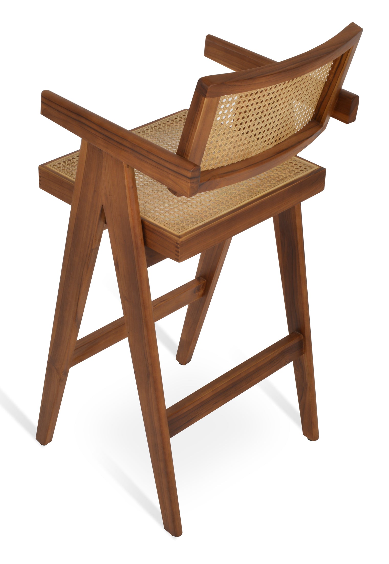Pierre J Stool Teak Full Wicker by sohoConcept - Stools Canada