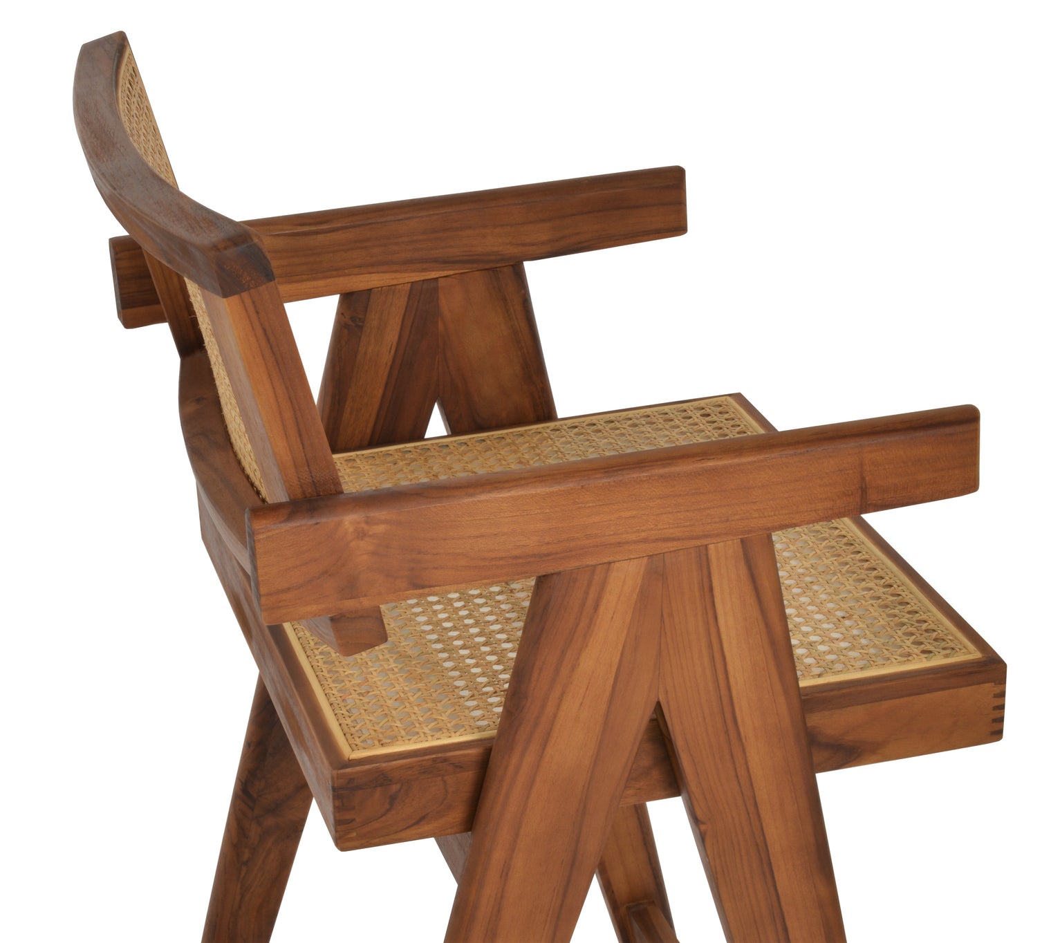 Pierre J Stool Teak Full Wicker by sohoConcept - Stools Canada