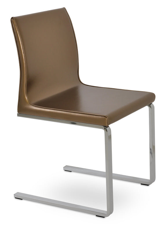 Polo - Flat Chair with Gold PPM Seat and Chrome Base by BNT sohoConcept - Stools Canada