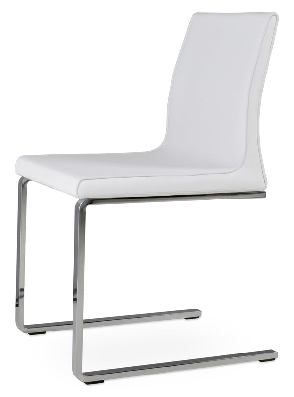 Polo - Flat Chair with White PPM Seat and Chrome Base by BNT sohoConcept - Stools Canada