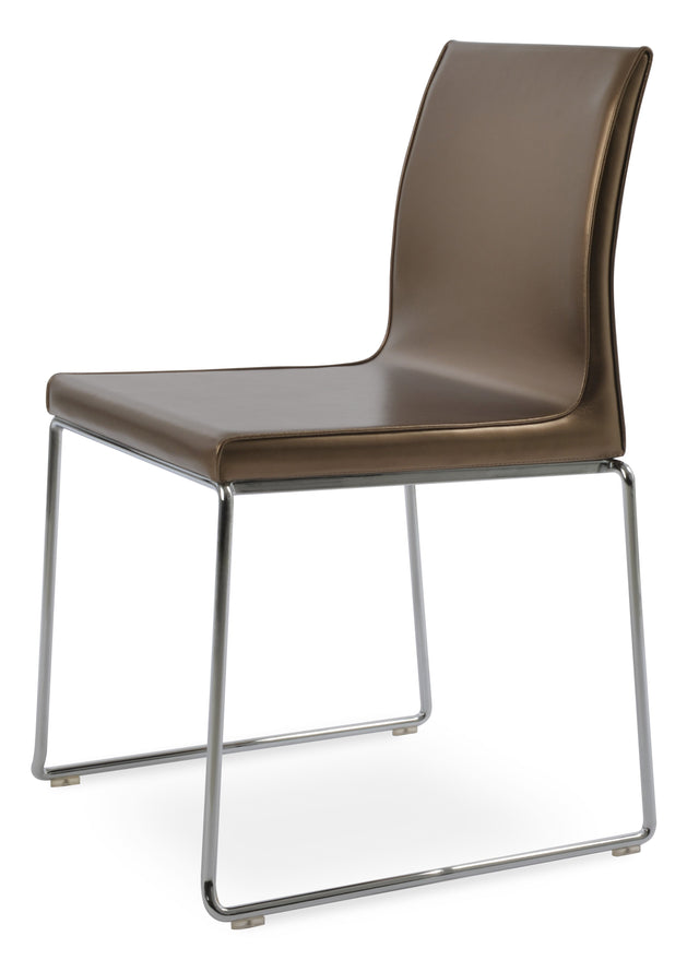 Polo - Stackable Chair with Gold PPM Seat and Chrome Base by BNT sohoConcept - Stools Canada