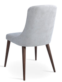 Romano - Dining Chair with Nubuck Fabric Beige Seat and Beech Walnut Finished Base by BNT sohoConcept - Stools Canada