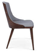 Romano - W Dining Chair with Bone PPM Seat and Beech Walnut Finished Base by BNT sohoConcept - Stools Canada