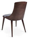 Romano - W Dining Chair with Bone PPM Seat and Beech Walnut Finished Base by BNT sohoConcept - Stools Canada