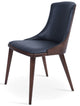 Romano - W Dining Chair with Grey PPM Seat and Beech Walnut Finished Base by BNT sohoConcept - Stools Canada