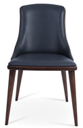Romano - W Dining Chair with Grey PPM Seat and Beech Walnut Finished Base by BNT sohoConcept - Stools Canada