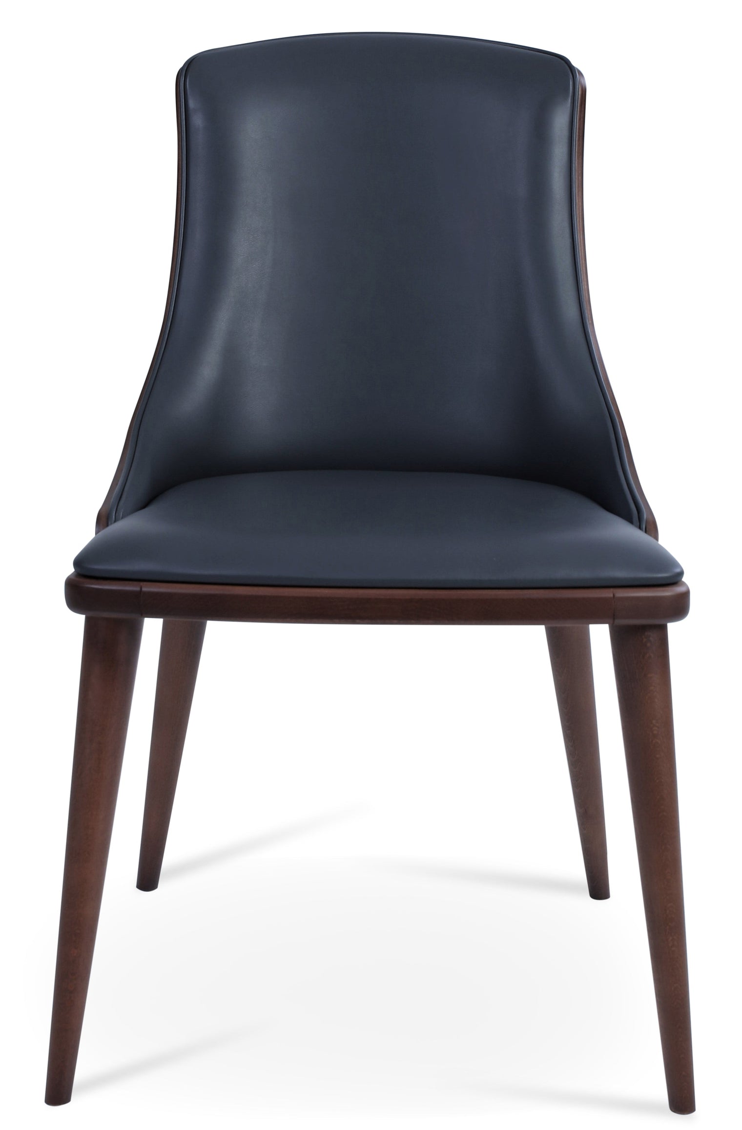 Romano - W Dining Chair with Grey PPM Seat and Beech Walnut Finished Base by BNT sohoConcept - Stools Canada