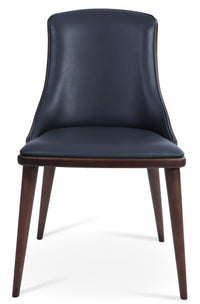 Romano - W Dining Chair with Grey PPM Seat and Beech Walnut Finished Base by BNT sohoConcept - Stools Canada